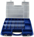 Portable Hobby Storage Box with Latching Lid and Handle, 14 Compartments, 11.6" x 8.7" x 2.8"