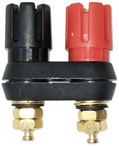 Dual Binding Post with 4mm Banana Plug Jacks, 2-Way Black and Red Term –  Electronix Express