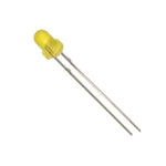 Diffused Lens LEDs - Small - Yellow - 3mm