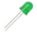 Diffused Lens LEDs - Large - Green - 8mm
