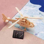 Wooden Solar Kits: Helicopter with Motor