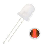 LED orange emitted color, white diffused, Size - 5 mm