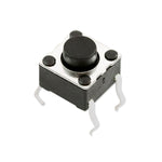 10 Pack 6mm Square Tactile Momentary Switch, Button Height 1.5mm