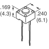 Momentary Tactile Switch SPST-NO Top Actuated Through Hole (MJTP1141)