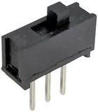 Slide Switch Mini SPDT - Fits on Breadboard (0.1" Lead Spacing), Plastic Body