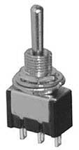 Miniature Toggle Switch - DPDT - On-On - PC Leads