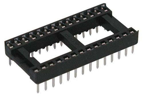 Solder Tail Low Profile IC Socket 28-Pins - Wide