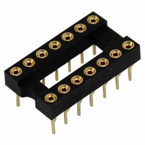 Machine Tooled Low Profile IC Socket 14-Pins