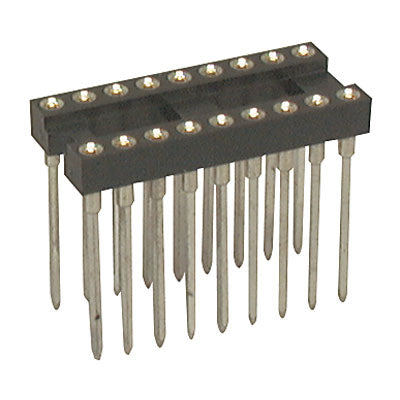 Machine Tooled Wire Wrap IC Socket 18-Pins