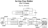 In-Line Fuse Holder for 1¼" x ¼" Fuses, Bayonet Type (AGC, SFE, JSO, and MFA)