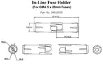 In-Line Fuse Holder for GMA 5x20mm Fuses, Rated for Currents up to 10A