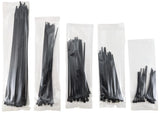 100 Piece Zip Ties Set, 5 different sizes, 20 of each size Cable Tie Black Ziptie