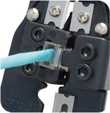Modular Plug Crimper for 8P8C / RJ45 Plugs, Built-in Cable Stripper and Cutter