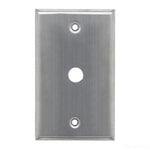 Stainless Steel Wall Plates, Single, 5/8" Hole