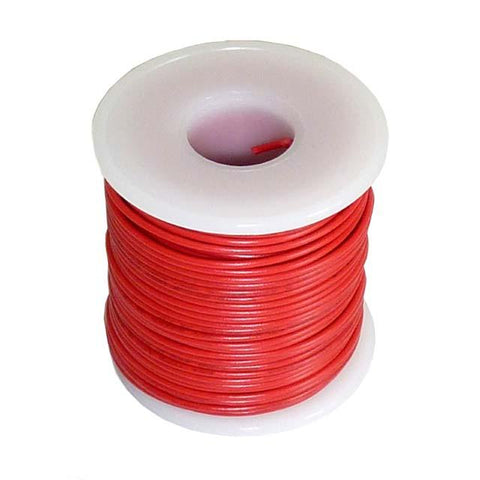Hook Up Wire 22 Gauge Solid Color Red Length 100 feet
