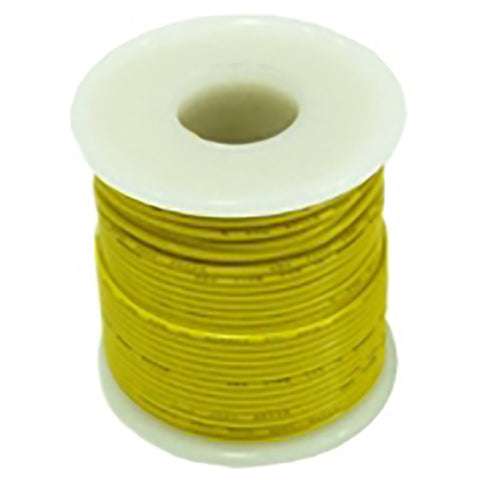 24 Gauge Solid Hookup Wire (Yellow, 100 Feet)