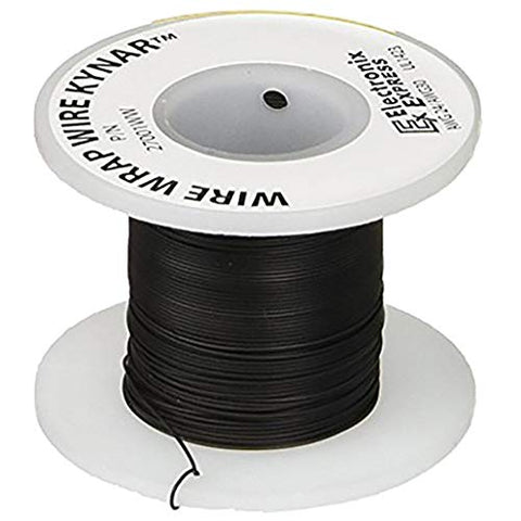 Wire Wrap Solid Kynar Wire 30 Gauge (Black, 100 Feet)