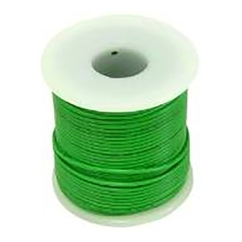 24 Gauge Solid Hookup Wire (Green, 100 Feet)