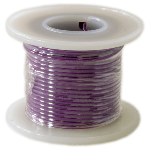 Solid Hook Up Wire - 22 Gauge, 25 Foot Spool - Purple