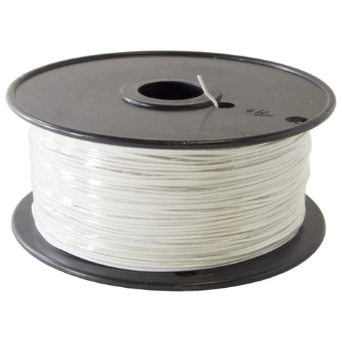 1000 Feet, 22 Gauge Solid Hook Up Wire - White