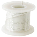 Solid Hook Up Wire - 22 Gauge, 25 Foot Spool - White