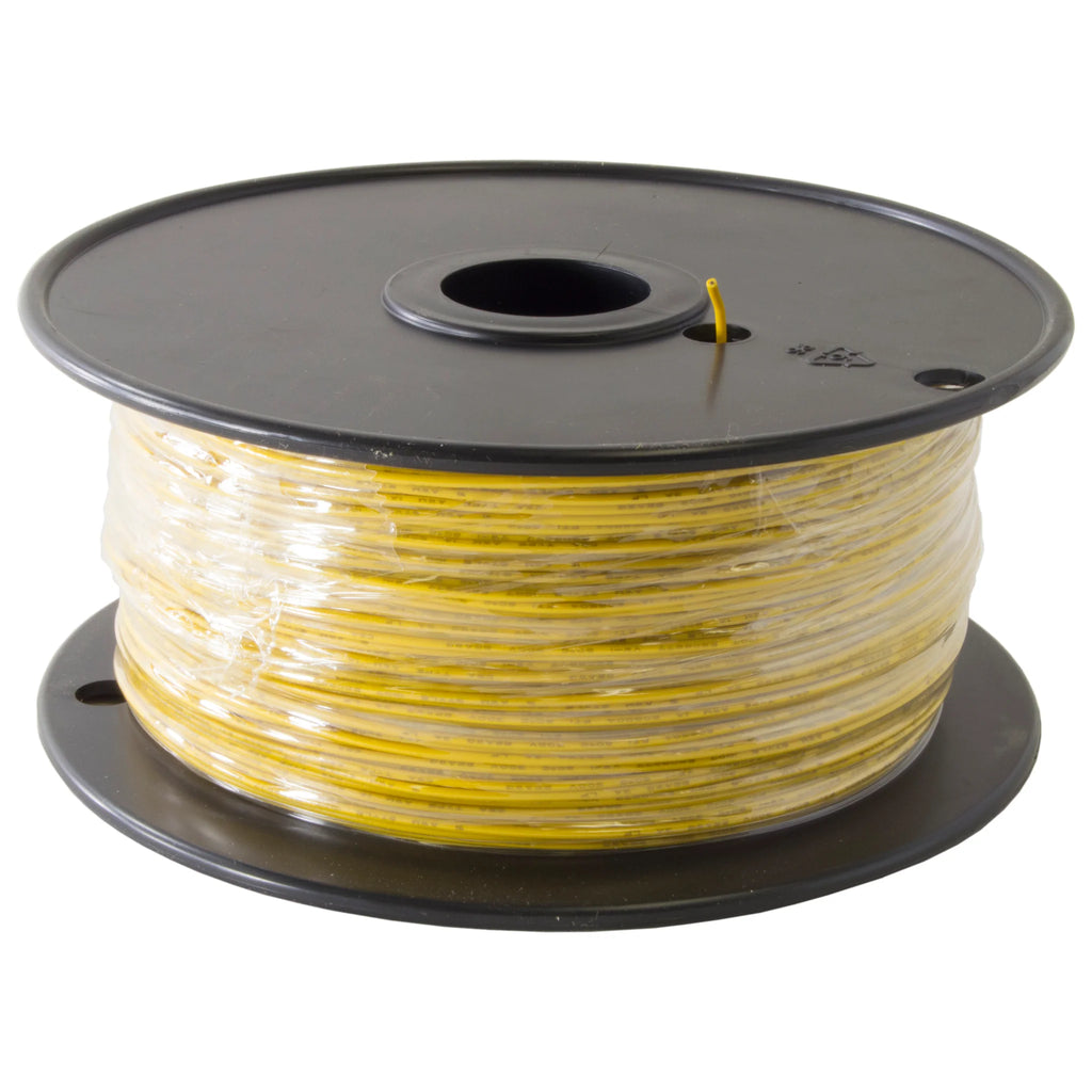 1000 Foot Stranded Hook Up Wire - 22 Gauge, Yellow