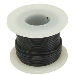 Solid Hook Up Wire - 22 Gauge, 25 Foot Spool - Black – Electronix Express