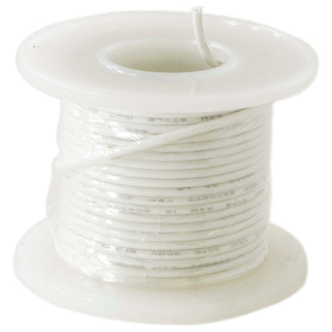 16 Gauge Stranded Wire, White, 25' Spool