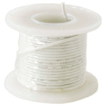 Hookup Wire 20 Gauge Solid Spool Color White Length100 feet