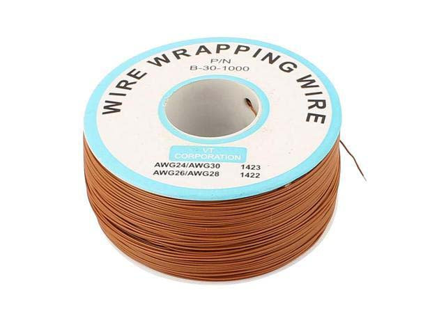 Wire Wrap Solid Kynar Wire 30 Gauge (Brown, 1000 feet) – Electronix Express