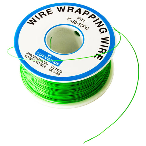 Wire Wrap Solid Kynar Wire 30 Gauge (Green, 1000 feet)