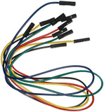 5 Piece Set 12" Female to Female Reinforced Jumper Wires (Assortment of Colors)