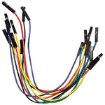 30 Piece Jumper Wire Kit - Includes 10 Each of Male to Male, Male to Female, and Female to Female, 6" Length, Assortment of Colors