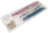 140 Piece Jumper Wire Kit for Breadboarding, Assorted Lengths and Colors in Plastic Storage Case