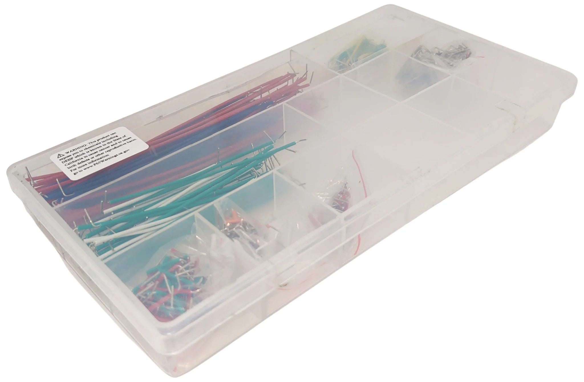 350 Piece Breadboard Jumper Wire Kit with Plastic Storage Case, Assorted Lengths and Colors