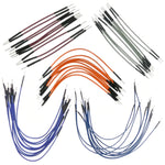 50 Piece Set of Male to Male Breadboard Jumper Wire, Lengths of 2" to 8", Assorted Colors