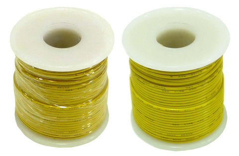 Hookup Wire 22 Gauge Stranded Color Yellow Length 100 feet