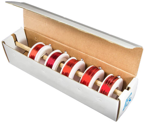 Assorted Gauges Magnet Wire Kit - Enamel Coated Copper Wire (5 Spools - 22, 24, 28, 30 & 32 AWG)