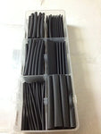 NTE Electronics Thin Wall Heat Shrink Tubing Kit, Black, Assorted Dia, 2-1/2" Length, 158 Pieces (HS-ASST-2)
