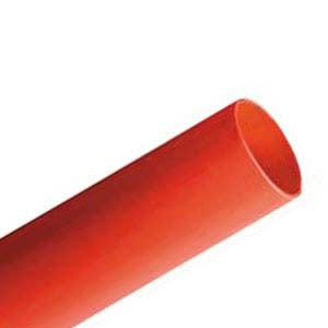 3M Polyolefin Shrink Tubing, 1/16" Expanded I.D., 4 Feet Length, Red