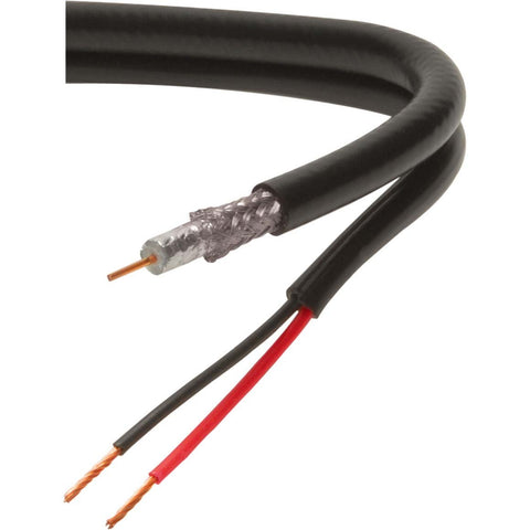 Coax Cable with Power Cable RG6U 500ft.  Black