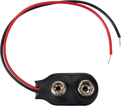 I-Type 9V Battery Snap, Red and Black Leads, 9 Volt Battery Connector