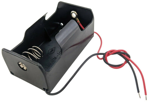 Single 'D' Cell Battery Holder with Wire Leads, Plastic Case (2.71" x 1.45" x 1.22")
