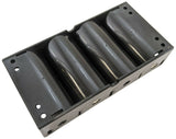 4 "D" Battery Holder with Solder Lug Terminals, Plastic Case (5.61" x 2.87" x 1.23")