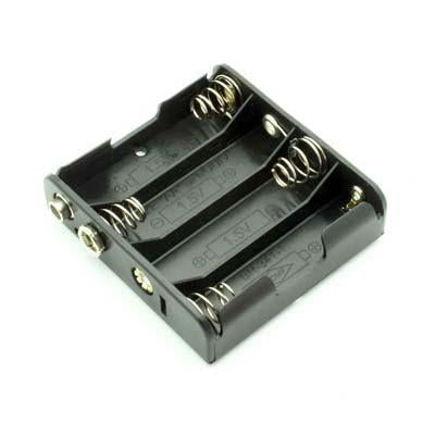 AA Plastic 4 Battery Holder with snaps