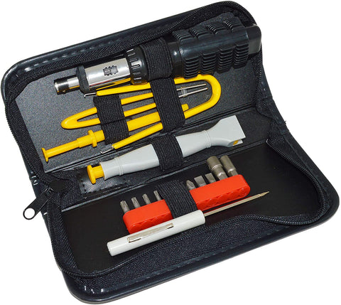 RSR Computer Repair and Upgrade Tool Kit, Includes Reversible Ratcheting Screwdriver with Phillips, Flat, Star, and Nut Driver Bits, IC Extractor + Inserter, Part Retriever Claw, Tweezers (Model CTK5)