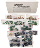 145 Piece Deluxe Capacitor Kit - Includes Disk, Mylar, Monolithic, and Electro Radial Capacitors