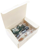 Capacitor Kit, 90 Assorted Disk, Mylar, and Electro Capacitors in Storage Box
