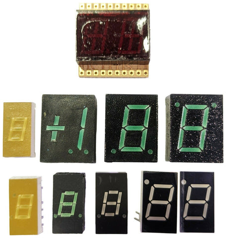 10 Piece Seven Segment Display Assortment - Variety of Styles and Colors