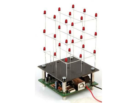 LED Cube 3 x 3 x 3 Arduino Shield Red